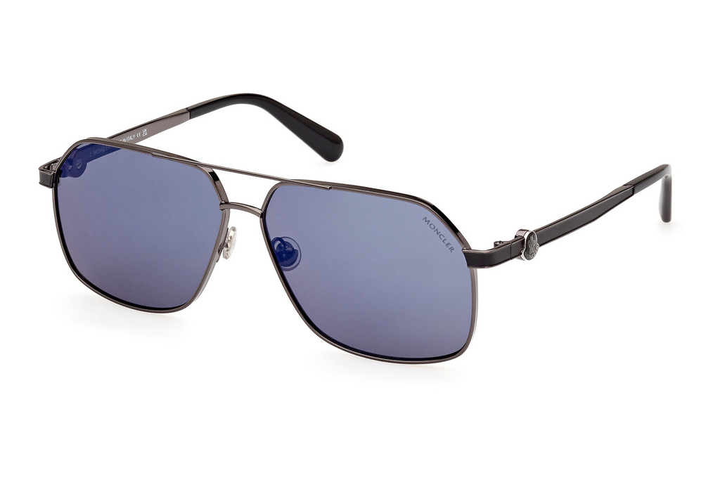 Moncler   ML0264 08X 08X - anthrazit glanz / blau verspiegelt