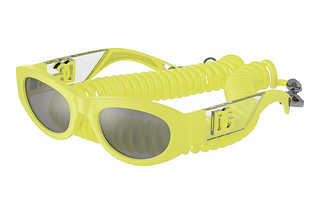 Dolce & Gabbana DG6174 33376G Light Grey Mirror SilverYellow Rubber