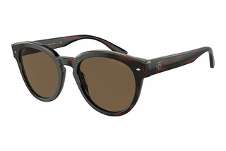 Giorgio Armani AR8164 591773 Dark BrownStriped Red/Grey