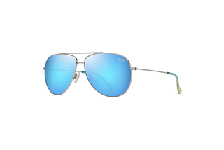 Maui Jim Hauoli XL B674-17B Blue HawaiiShiny Silver w/Blue & Green