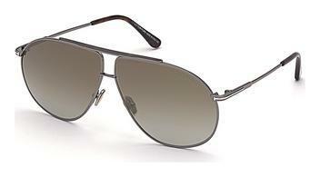 Tom Ford FT0825 12Q grün versp.12Q - ruthenium dunkel glanz / grün versp.