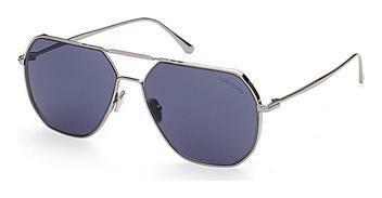 Tom Ford FT0852 14V blue14V - ruthenium hell glanz / blau