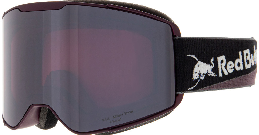 Red Bull SPECT   RAIL 005 mauve snow, red with silver flash, S.3 HIGH CONTRASTdark aubergine